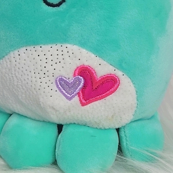 Squishmallows 6 Inch Bright Blue Valentines Day Octopus Plush Stuffed Animal Toy - Picture 3 of 15
